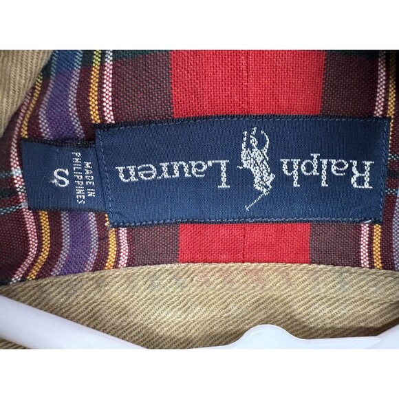 Vintage Polo Ralph Lauren Red Green Plaid Tartan Plaid Button Down Shirt Small - Picture 14 of 16